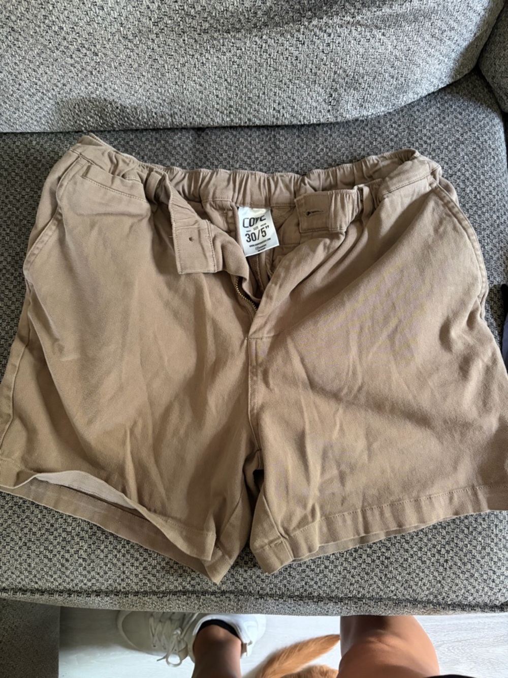 CORE Tan Cotton Blend Shorts